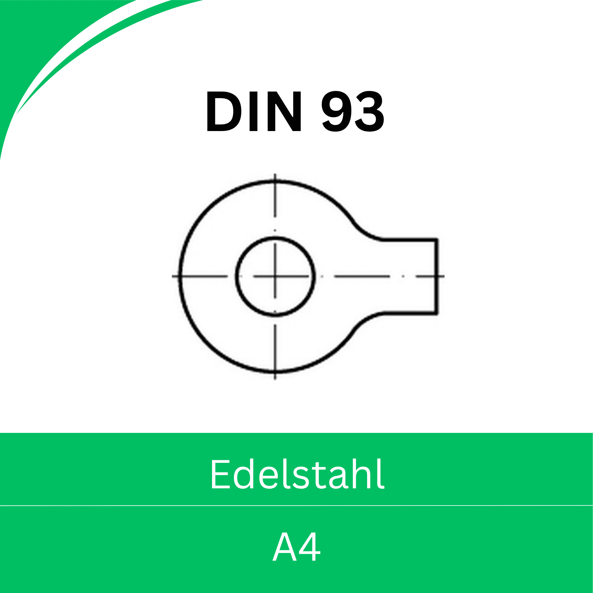 Bild von DIN 93 ➤ Sicherungsbleche - Sicherungsscheiben (Edelstahl A4)